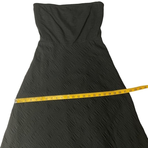 J. CREW Women's‎ Strapless Textured Midi A-Line Dress Size 2 Black Formal Party - Picture 10 of 15